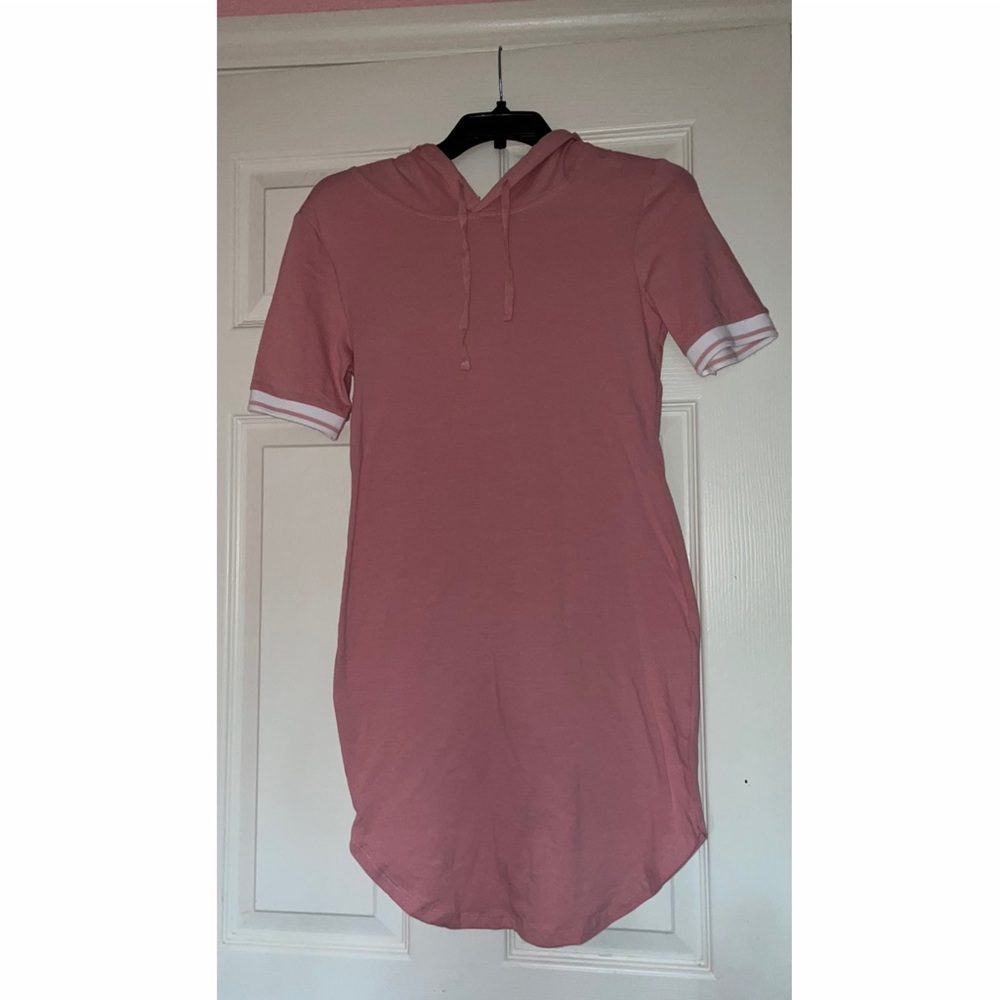 NWT Pink Hooded Mini Dress